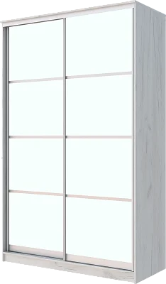 картинка Шкаф-купе 2-х дверный с матовым стеклом с разделителем 2200 1500 620 от магазина КУПИ КУПЕ